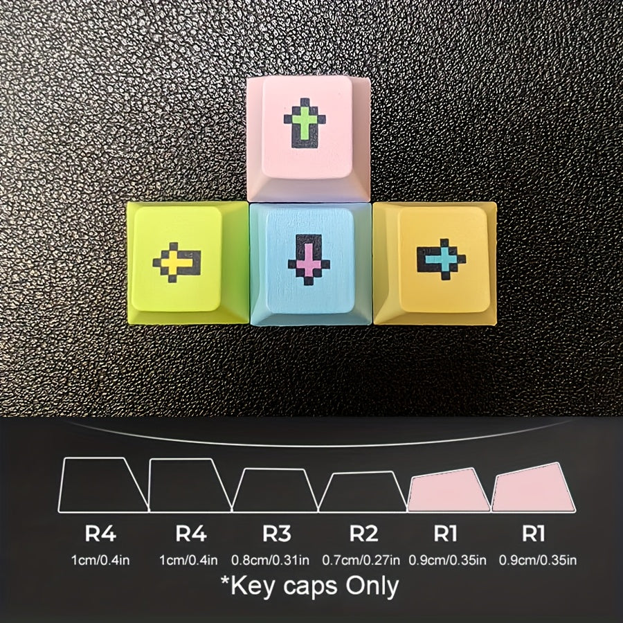像素方向键套装 - 手工定制Cherry高度 PBT热升华 个性化游戏键帽 节日礼物