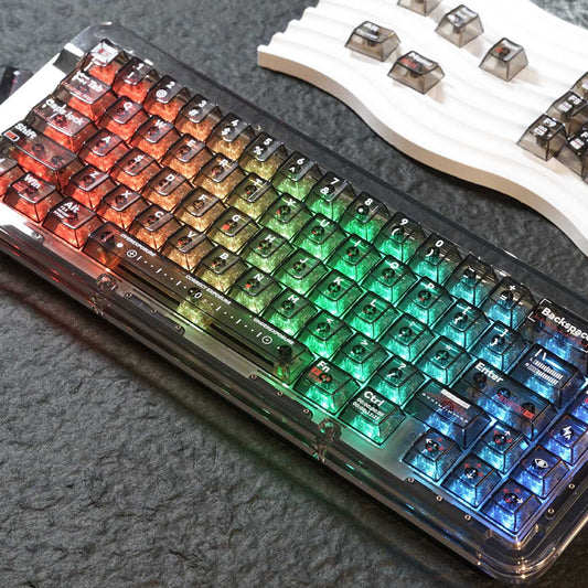 SCRAWL 涂鸦朋克键帽 - 118键黑透Cherry高度 PBT透光 朋克风格游戏键帽