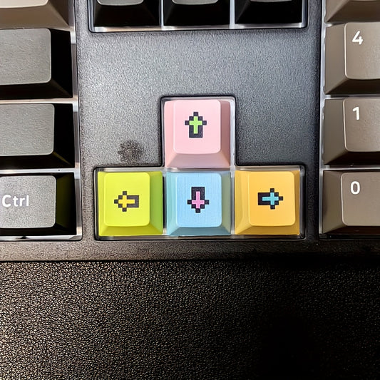 像素方向键套装 - 手工定制Cherry高度 PBT热升华 个性化游戏键帽 节日礼物
