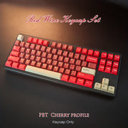 醇酒红键帽套装 126键 - Wooting原厂高度PBT键帽 | 人体工学机械键盘键帽 高级质感