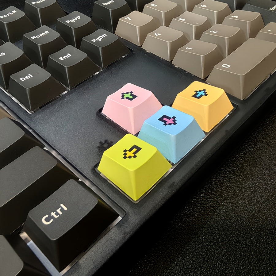 像素方向键套装 - 手工定制Cherry高度 PBT热升华 个性化游戏键帽 节日礼物