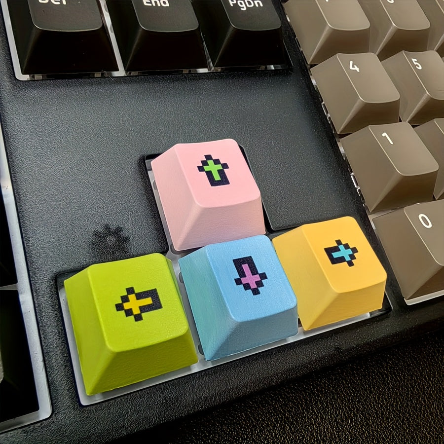 像素方向键套装 - 手工定制Cherry高度 PBT热升华 个性化游戏键帽 节日礼物