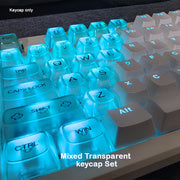 混合透光键帽套装 104键+21键 OEM高度 PBT材质
