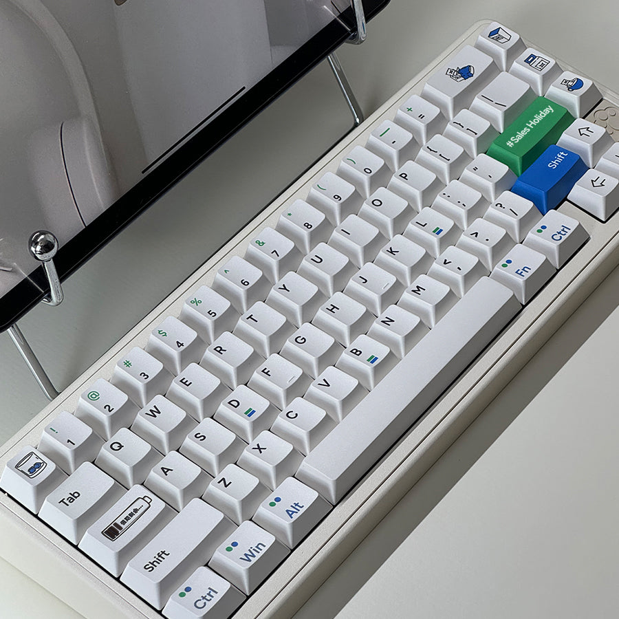 便利店主题键帽套装 138键 - 极简设计PBT键帽 | 机械键盘键帽