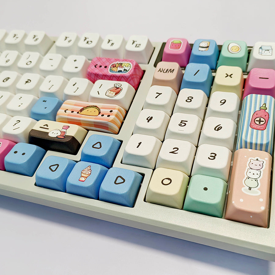 任食唔肥键帽套装 - 美食主题PBT键帽 | 趣味机械键盘键帽