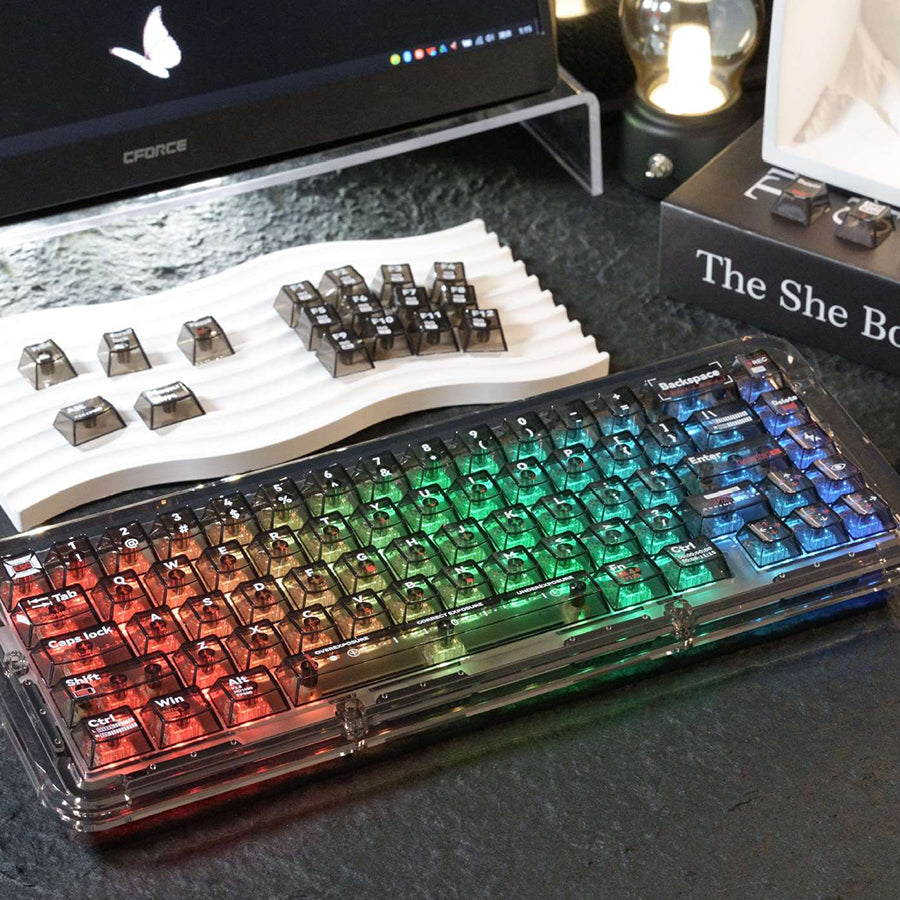 SCRAWL 涂鸦朋克键帽 - 118键黑透Cherry高度 PBT透光 朋克风格游戏键帽