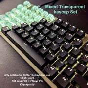 混合透光键帽套装 104键+21键 OEM高度 PBT材质