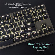 混合透光键帽套装 104键+21键 OEM高度 PBT材质