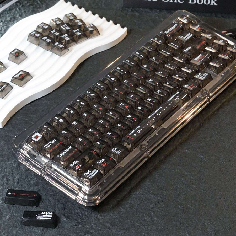 SCRAWL 涂鸦朋克键帽 - 118键黑透Cherry高度 PBT透光 朋克风格游戏键帽