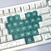 透明心型键帽套装 - 情人节主题个性键帽 | OEM高度机械键盘键帽