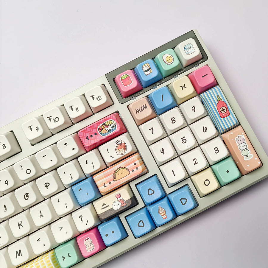 任食唔肥键帽套装 - 美食主题PBT键帽 | 趣味机械键盘键帽