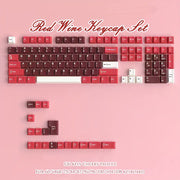 醇酒红键帽套装 126键 - Wooting原厂高度PBT键帽 | 人体工学机械键盘键帽 高级质感