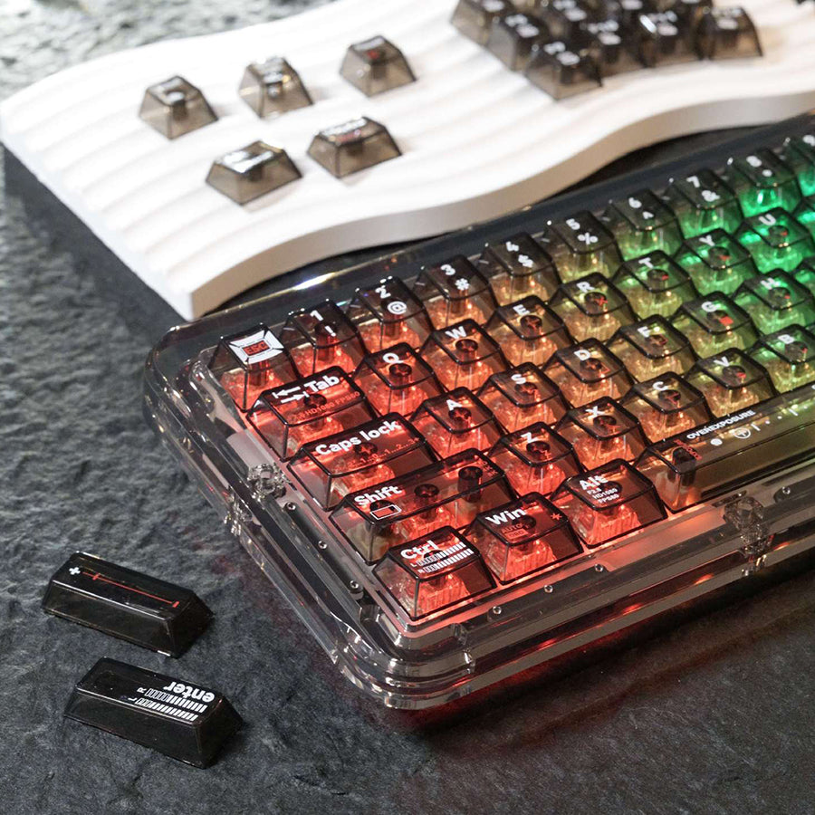 SCRAWL 涂鸦朋克键帽 - 118键黑透Cherry高度 PBT透光 朋克风格游戏键帽