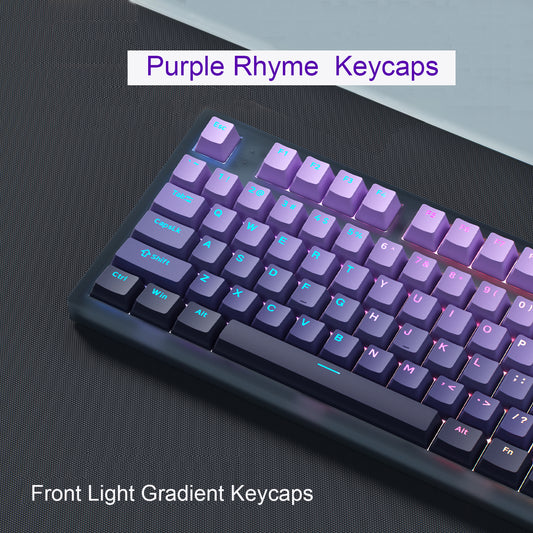 紫气东来键帽套装 - 帝王紫金配色PBT双色注塑键帽 | Cherry高度机械键盘键帽