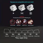 沙漠灰撞色键帽套装 130键 - FSA高度PBT双色注塑键帽 | 棕绿配色机械键盘键帽 复古风