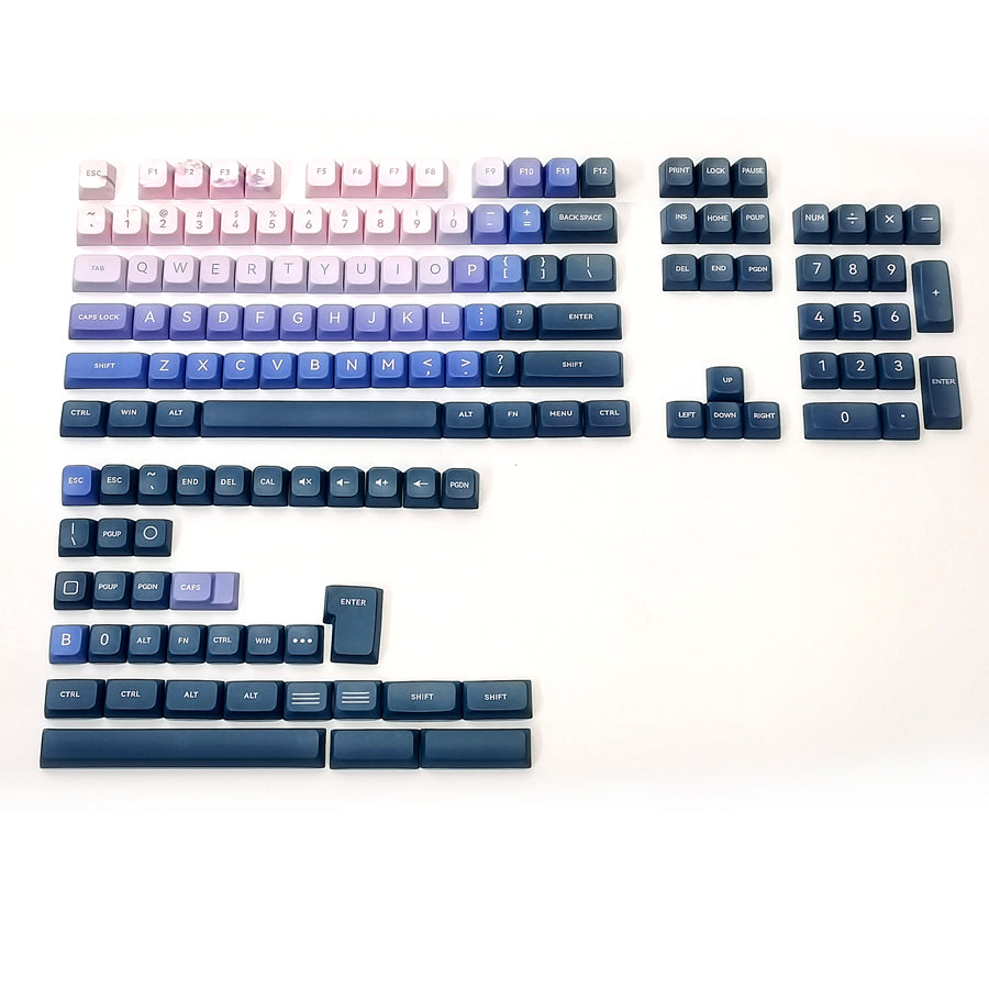黎明至黄昏键帽套装 - 渐变光影艺术PBT键帽 | 热升华机械键盘键帽
