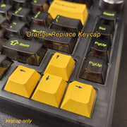 橙黄色替换键帽 - 个性增补键套装 Cherry高度 PBT二色注塑 空格回车键帽