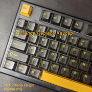 橙黄色替换键帽 - 个性增补键套装 Cherry高度 PBT二色注塑 空格回车键帽