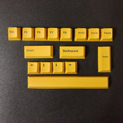 橙黄色替换键帽 - 个性增补键套装 Cherry高度 PBT二色注塑 空格回车键帽