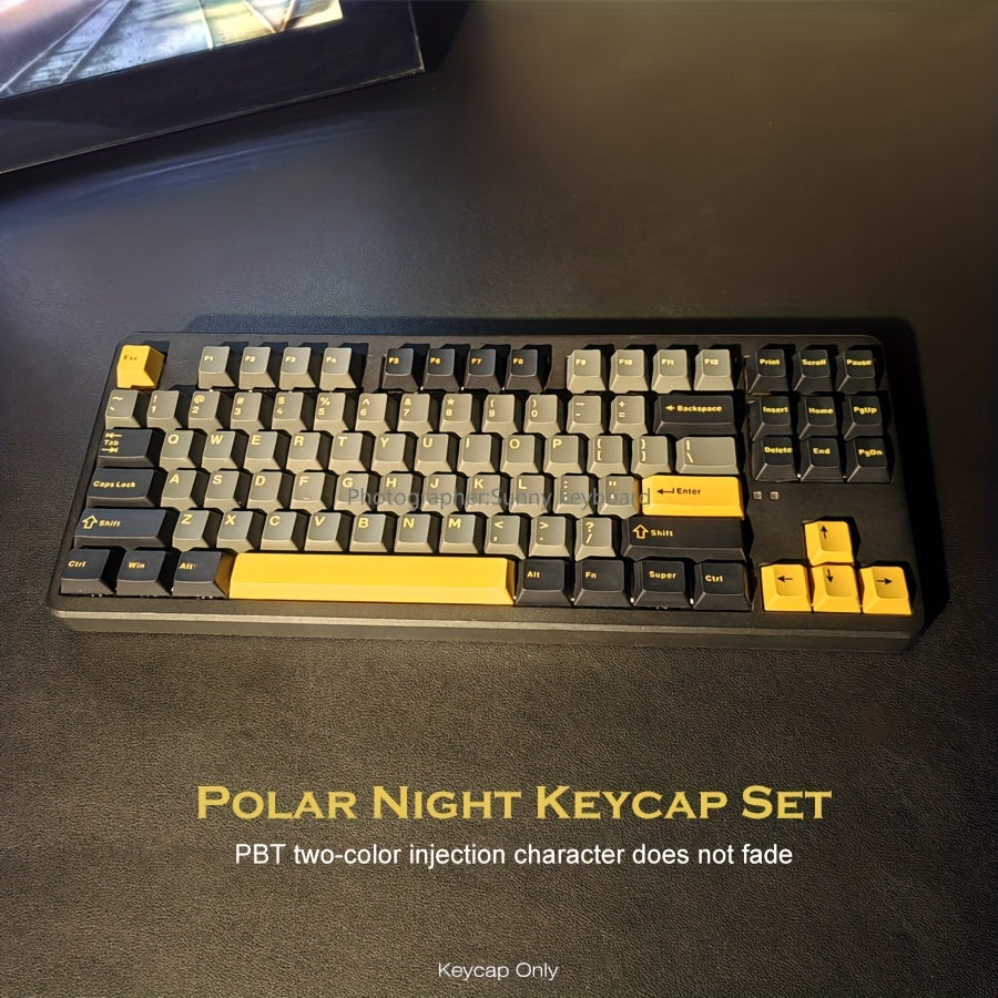 极夜黑橙键帽套装 126键 - Wooting原厂高度PBT注塑键帽 | 人体工学机械键盘键帽