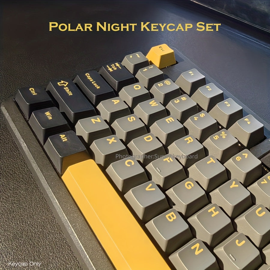 极夜黑橙键帽套装 126键 - Wooting原厂高度PBT注塑键帽 | 人体工学机械键盘键帽