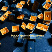 极夜黑橙键帽套装 126键 - Wooting原厂高度PBT注塑键帽 | 人体工学机械键盘键帽