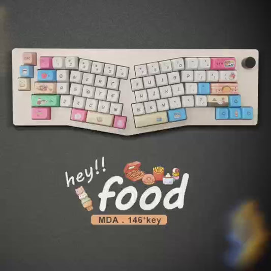 任食唔肥键帽套装 - 美食主题PBT键帽 | 趣味机械键盘键帽