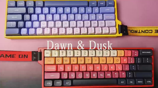 黎明至黄昏键帽套装 - 渐变光影艺术PBT键帽 | 热升华机械键盘键帽